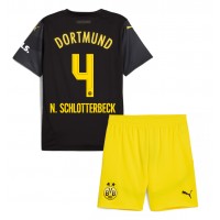 Borussia Dortmund Nico Schlotterbeck #4 Auswärts Trikotsatz Kinder 2024-25 Kurzarm (+ Kurze Hosen)